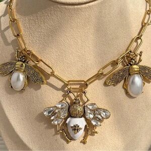 Gold Insect Charm Necklace